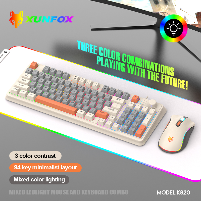 Laptop Accessories Women - K820 USB Wired Spiel Tastatur Maus