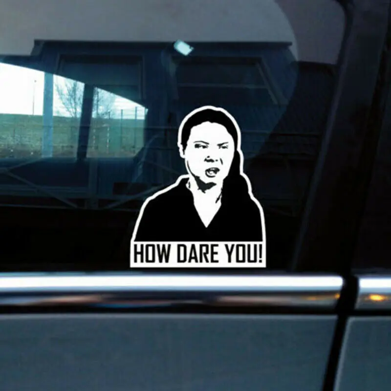 Laptop Accessories Wallpaper - Autoaufkleber „How Dare You! Greta Thunberg