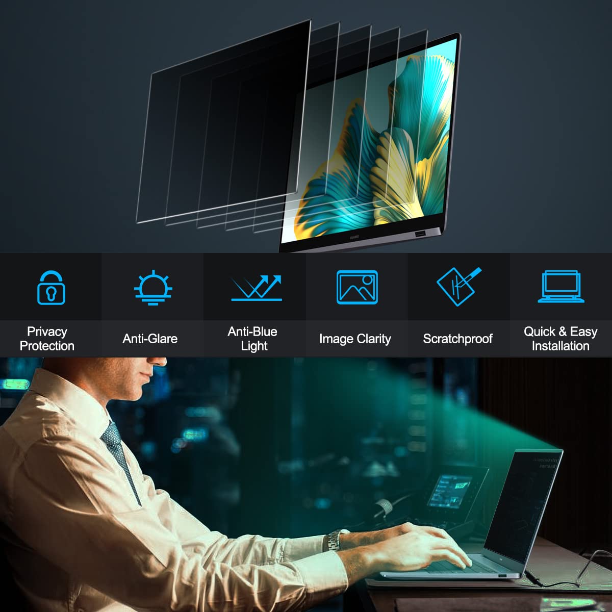1 Packung 13,3 Zoll Laptop-Bli – Privacy Screen Filter Bewertung und Preis