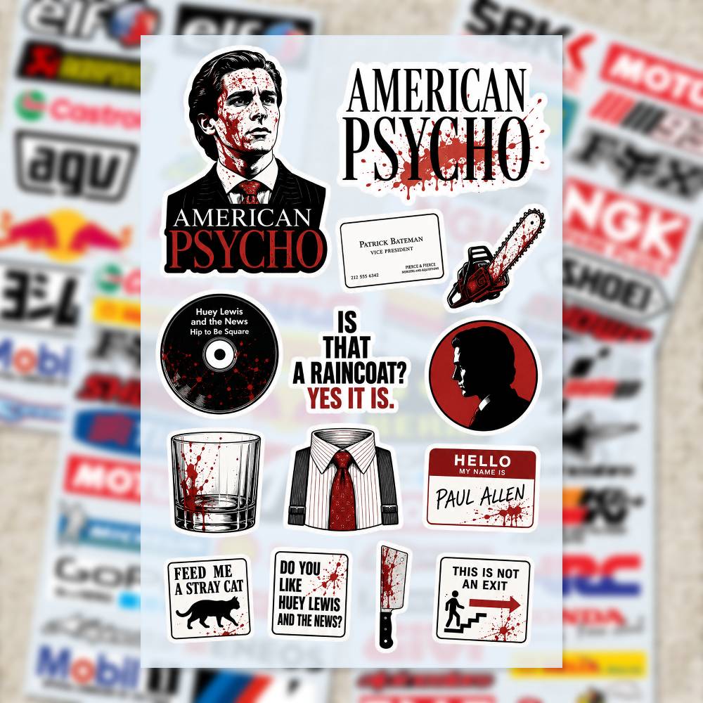 A-merican P-sycho Aufkleber Mo – Laptop Accessories Wallpaper Bewertung und Preis