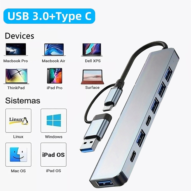 2-in-1 USB3.0-Hub mit 7 Anschl – Laptop Accessories Price Bewertung und Preis