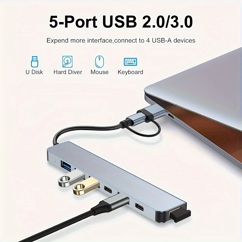 2-in-1 USB3.0-Hub mit 7 Anschl – Laptop Accessories Price Bewertung und Preis